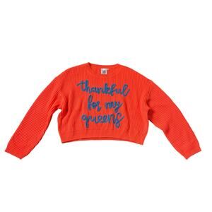 Queen of Sparkles Thankful for my Queens Orange Sweater